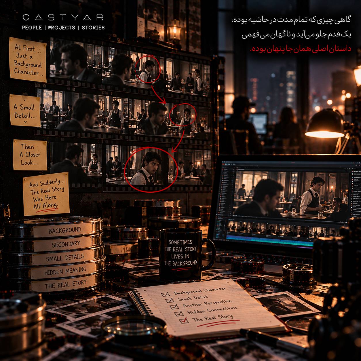 گاهی چیزی که تمام مدت در حاشیه بوده، یک قدم جلو می‌آید و ناگهان می‌فهمی داستان اصلی همان‌جا پنهان بوده